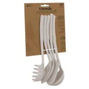 Eco-Friendly White Serving Utensil Set
